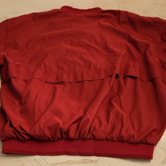 Ozzo Sport Men's V-Neck Lined Red Athletic Windbreaker Size XL - Picture 3 of 6